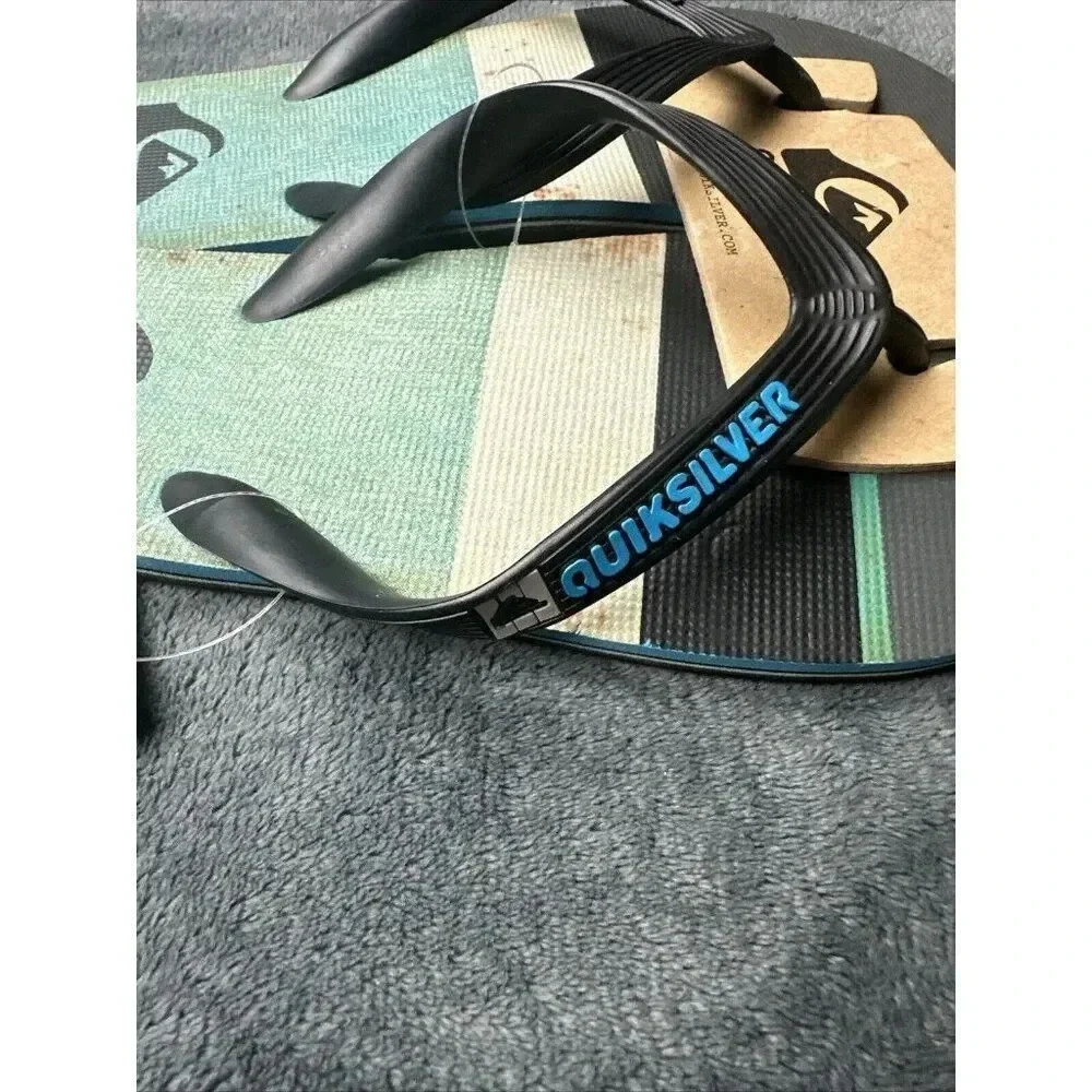 Quiksilver Men’s Molokai Sunset Flip Flop Black Sandals Size 8
